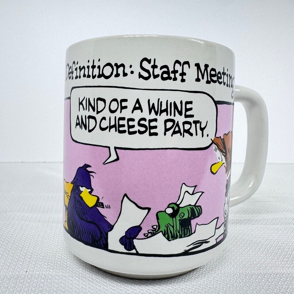 Vintage Ziggy Applause Mug 1984 Staff Mtg Funny Coffee Cup Wallace Berrie Korea